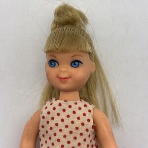 Vtg 1960's MATTEL BARBIE BLONDE BENDABLE TUTTI DOLL WALKIN MY DOLLY #3552 READ